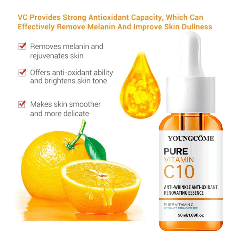 Vitamin C Facial Essence Hyaluronic Acid Dark Skin Brighten Serum - Image 2