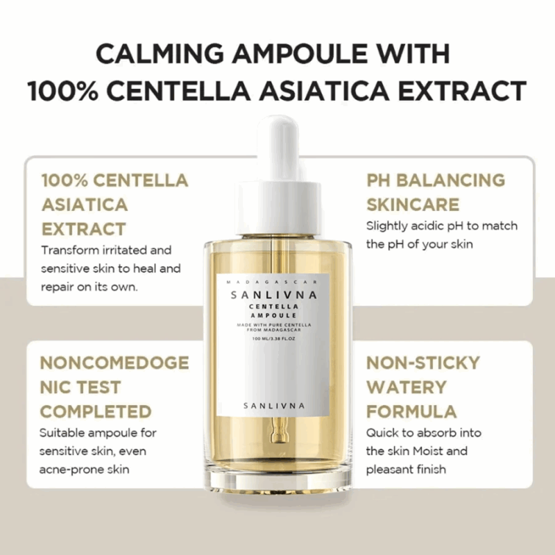 Asiatica Ampoule Facial Serum , Prone and Sensitive Skin - Image 3
