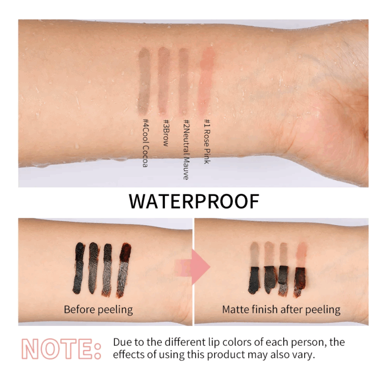 Matte Lip Tint Brown Contour Tear-off Lips Stain Cosmetic - Image 4