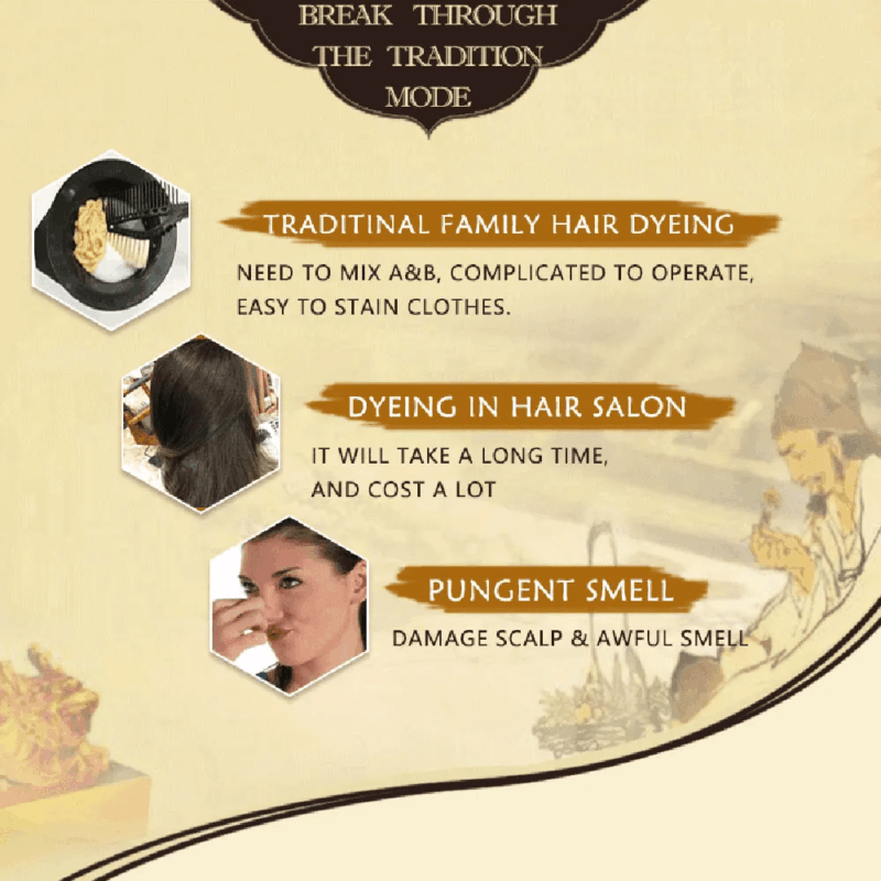 3 In 1 Instant Coloring Shampoo Natural Black Color for Men Women - Image 6